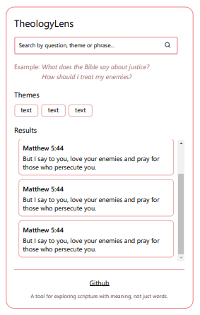 TheologyLens Interface